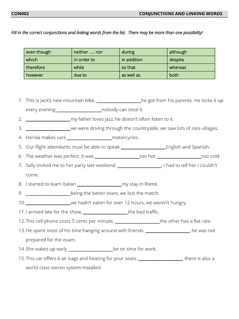 con002-conjunctions-1 | PDF