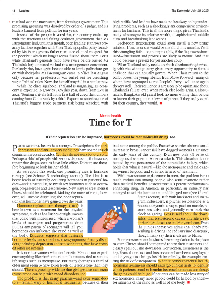 Time for T | PDF | Hormone Replacement Therapy | Major Depressive Disorder