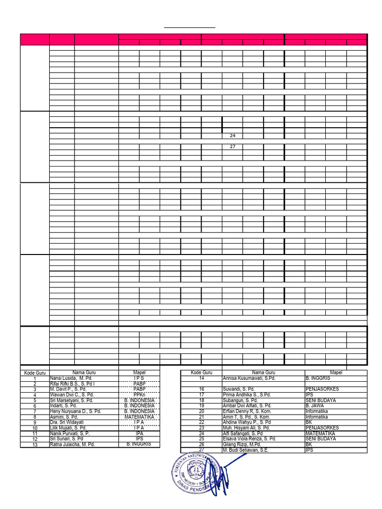 Revised Teaching Schedule 2025/2026 | PDF