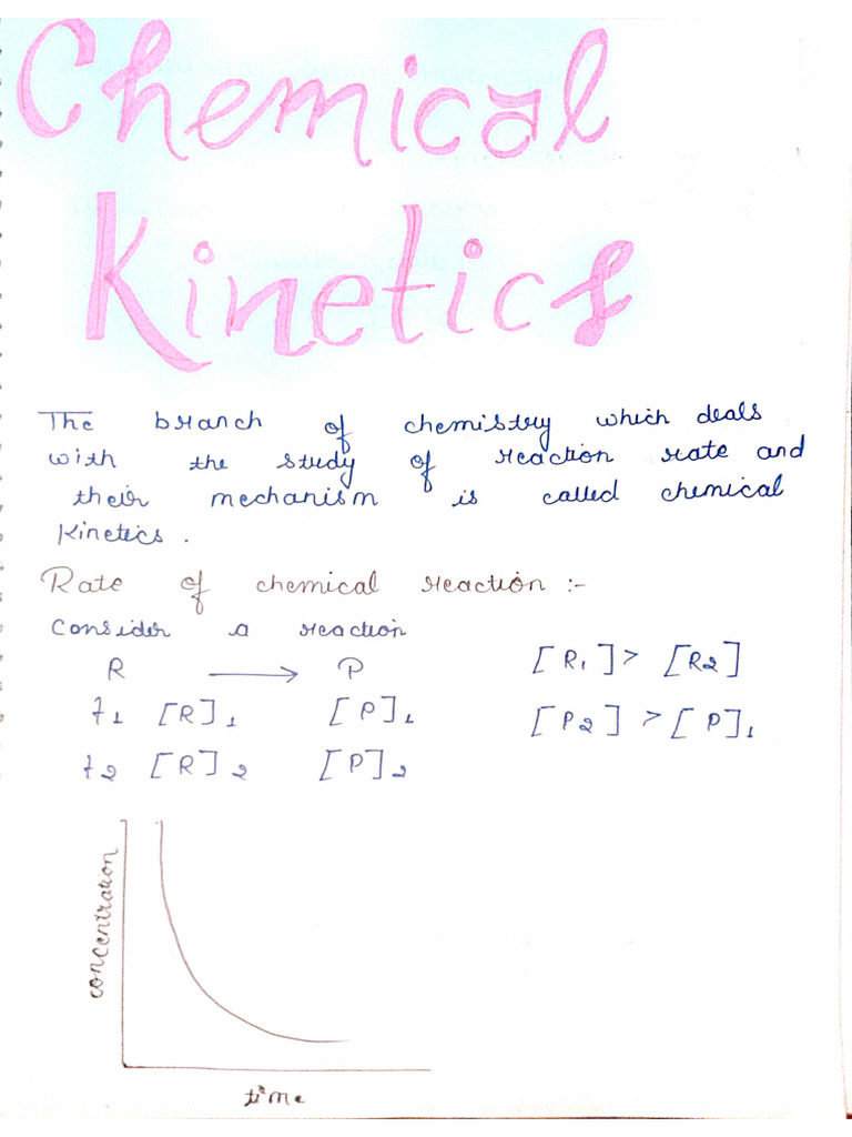 Chemical Kinetics Notes | PDF