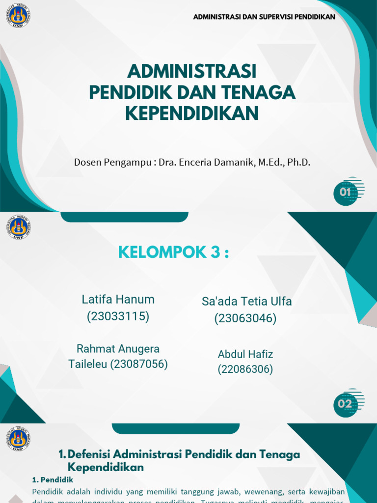 Administrasi Pendidik dan Tenaga Kependidikan | PDF