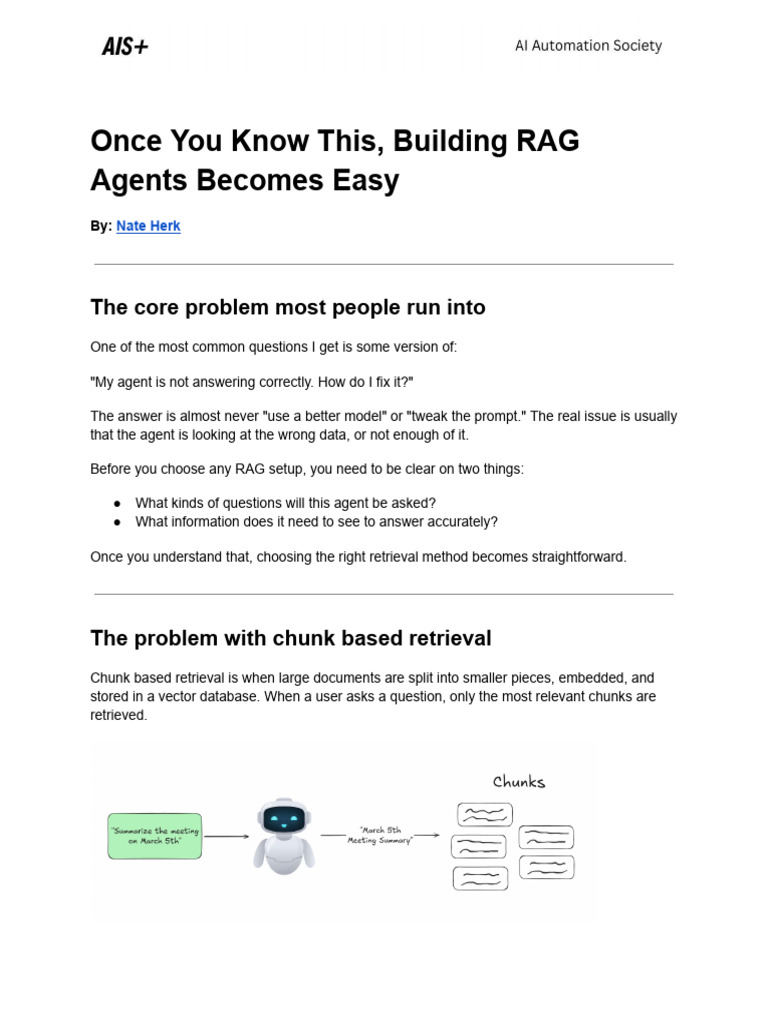 Building Reliable RAG Agents Explained | PDF | Databases | Information ...