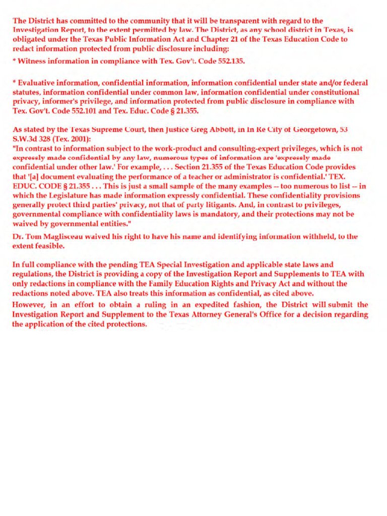 FinalInvestigationReport Redacted | PDF