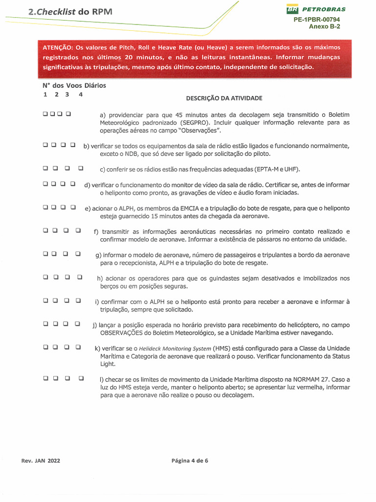 Check List BR - RPM | PDF