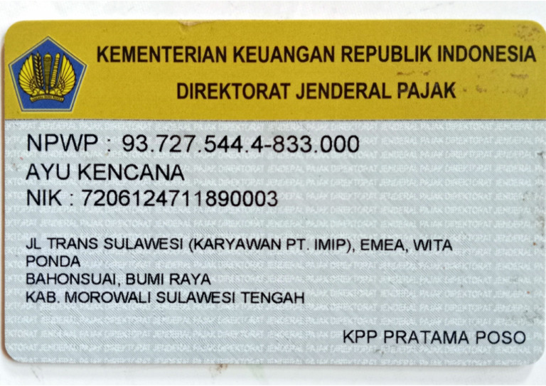 kartu npwp-1 | PDF