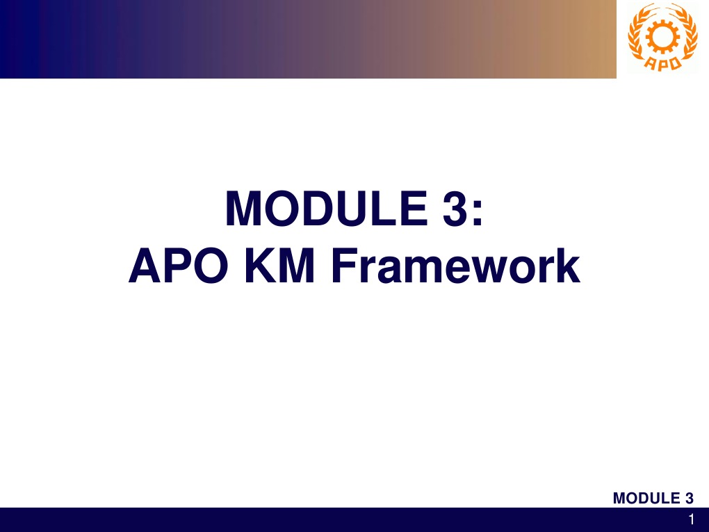 APO Knowledge Management Framework | PDF | Leadership | Innovation