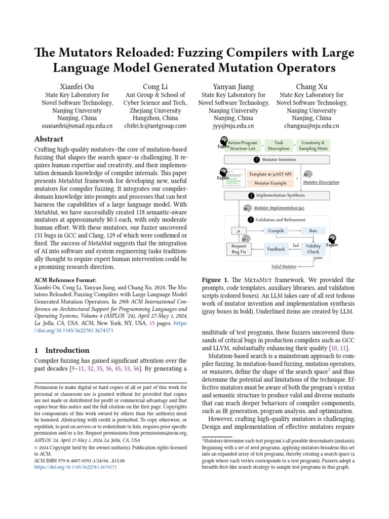 AI-Driven Compiler Fuzzing Mutators | PDF | Computing | Software ...