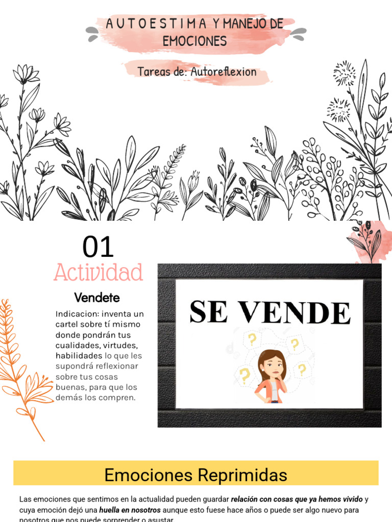 Manejo de Emociones y Autoestima | PDF | Las emociones | Sicología