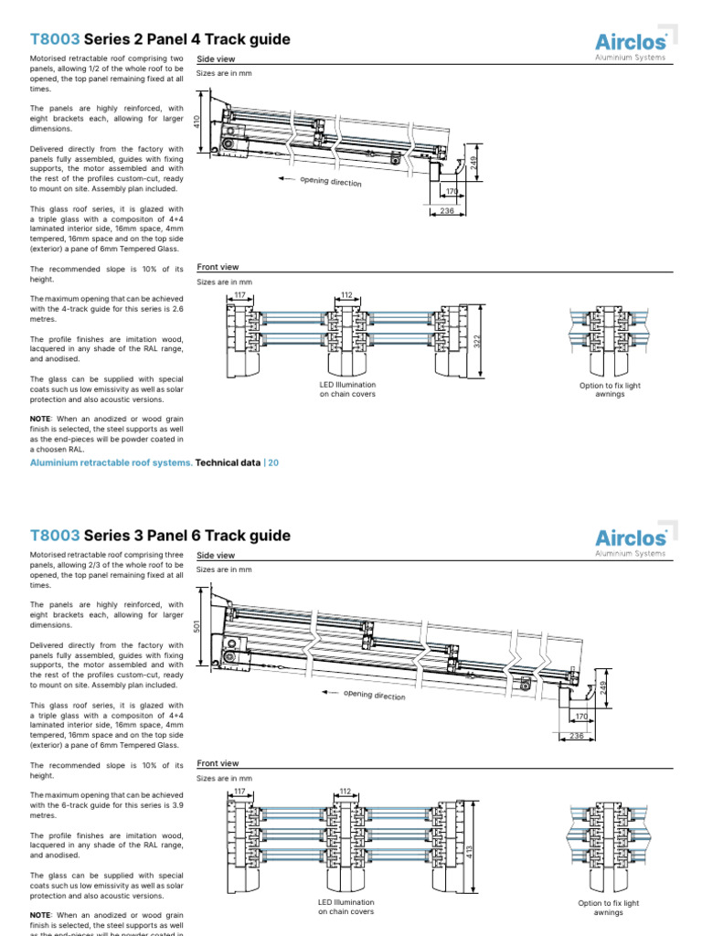 Aluminium Motorised Roof Systems Guide | PDF | Glasses | Roof