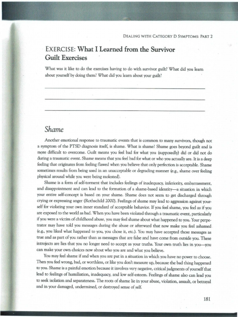 Handout Shame and Trauma PDF | PDF