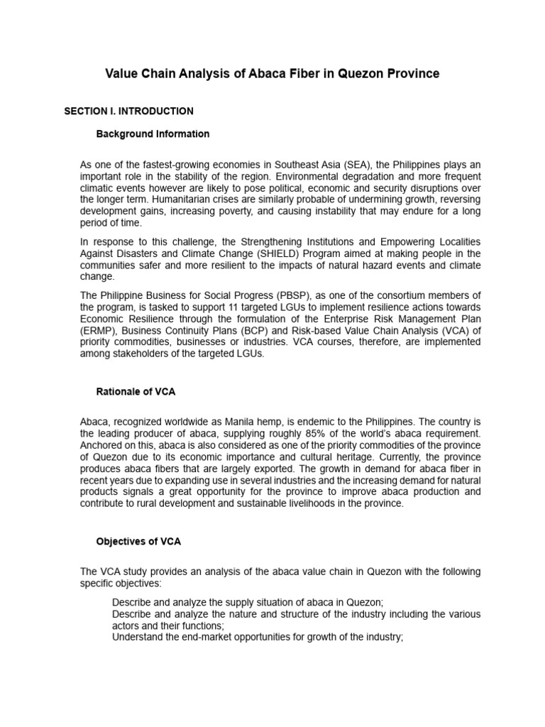 Abaca Fiber Value Chain in Quezon | PDF | Textiles | Agriculture
