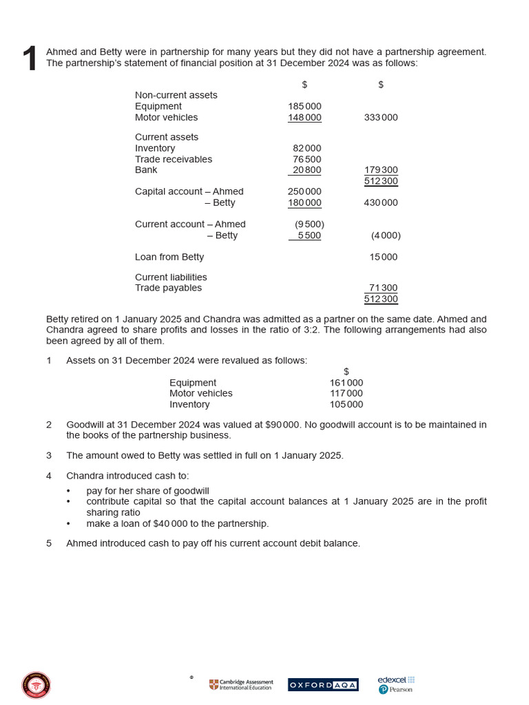 Partnership Changes and Goodwill Accounting | PDF | Partnership ...