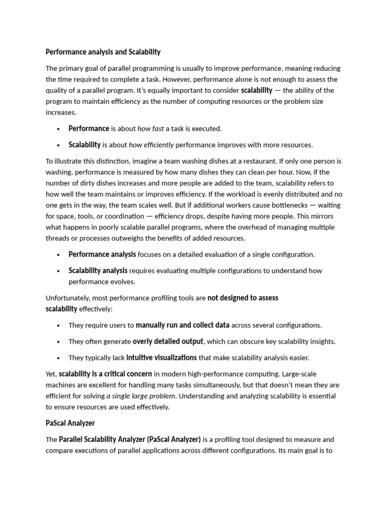 Parallel Performance and Scalability Analysis | PDF | Scalability ...