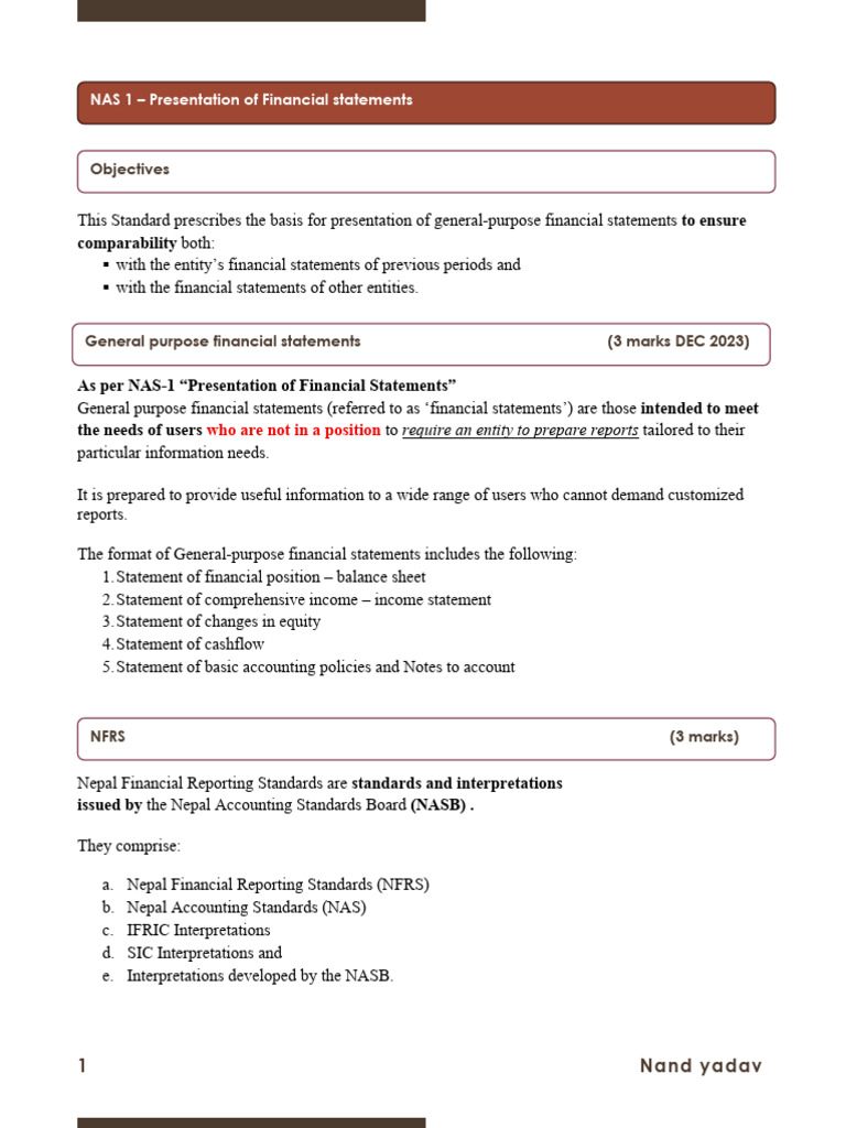 General Purpose Financial Statements Guide | PDF | Going Concern | Income