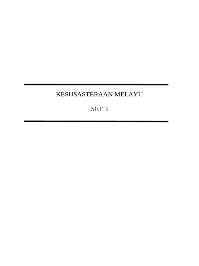 Sastra Set 3 | PDF