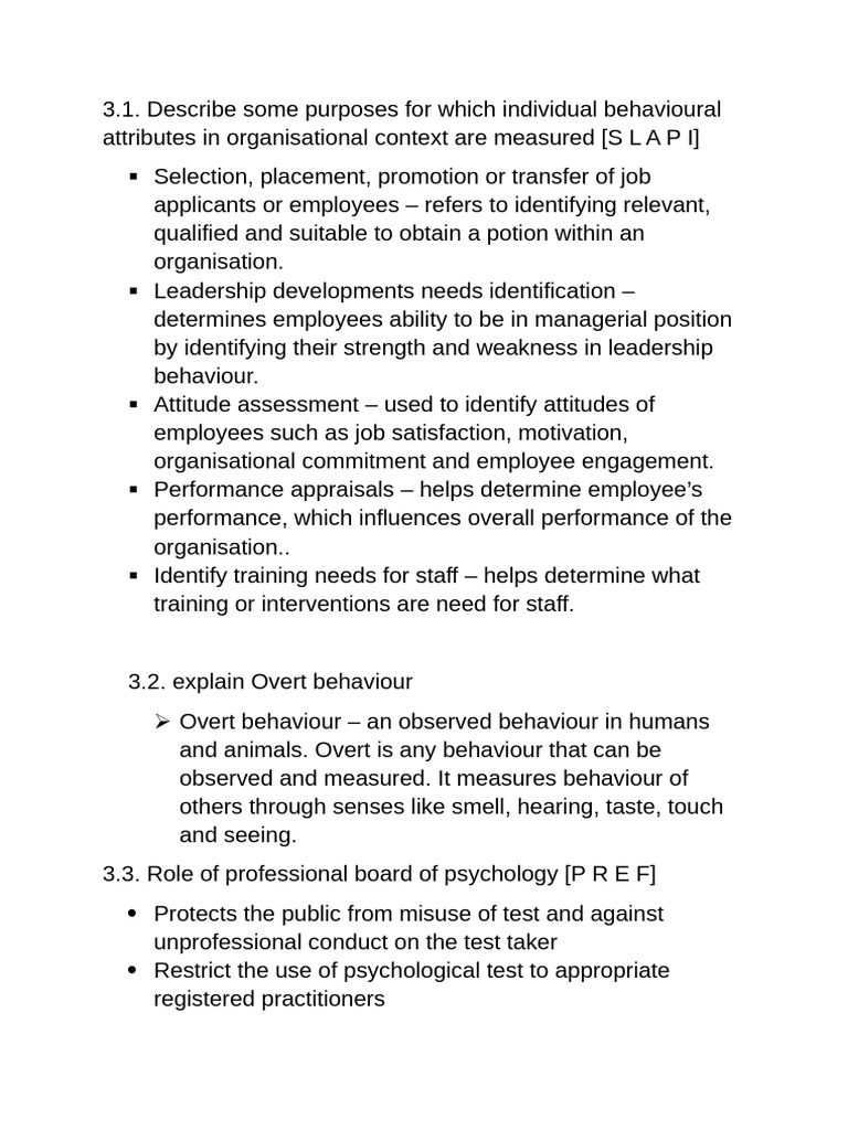Measuring Behavioral Attributes in Organizations | PDF | Educational ...