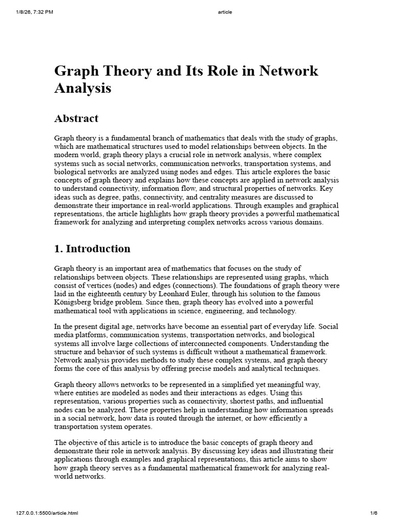 Article | PDF | Graph Theory | Computer Network