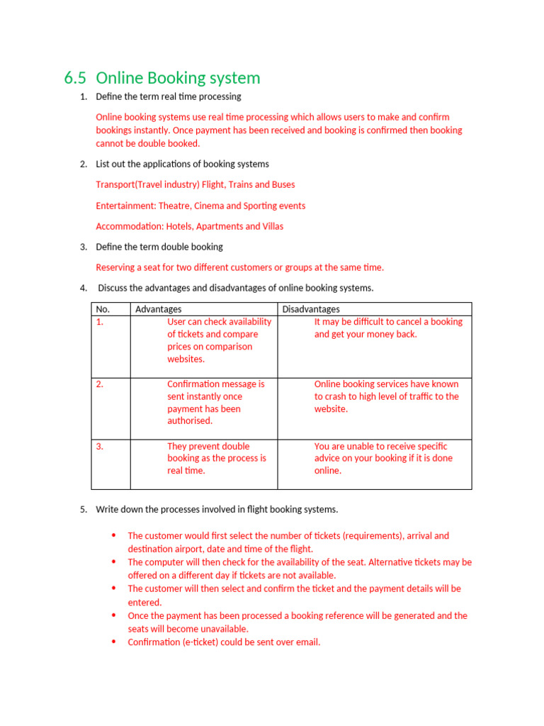 Online Booking Systems Explained | PDF