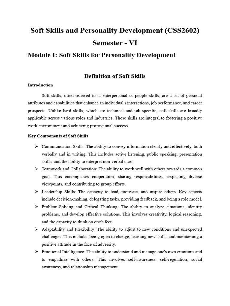 Mastering Soft Skills for Career Success | PDF | Skill | Mentorship