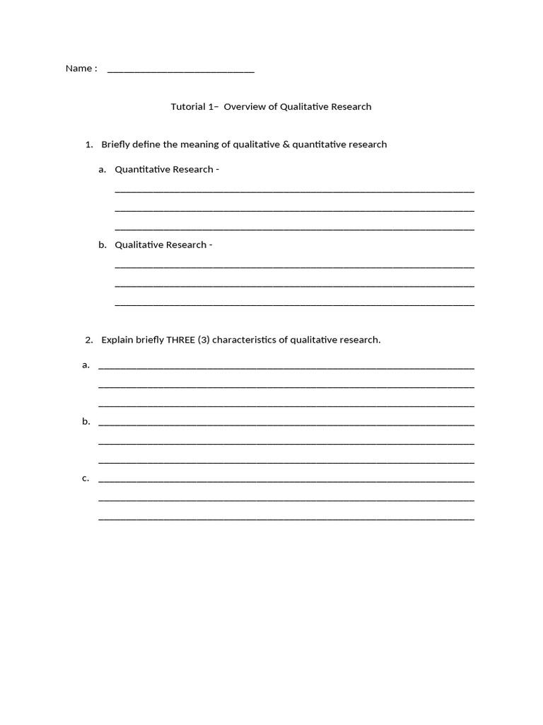 Qualitative Research Overview Guide | PDF | Quantitative Research ...
