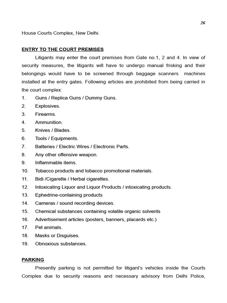 Patiala House Court Entry Guidelines | PDF | Justice | Crime & Violence