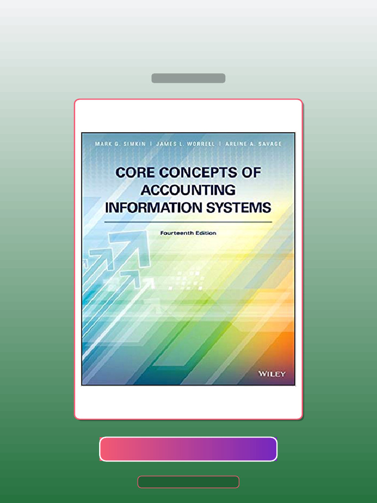 Test Bank for Core Concepts of Accounting Information Systems 14th ...