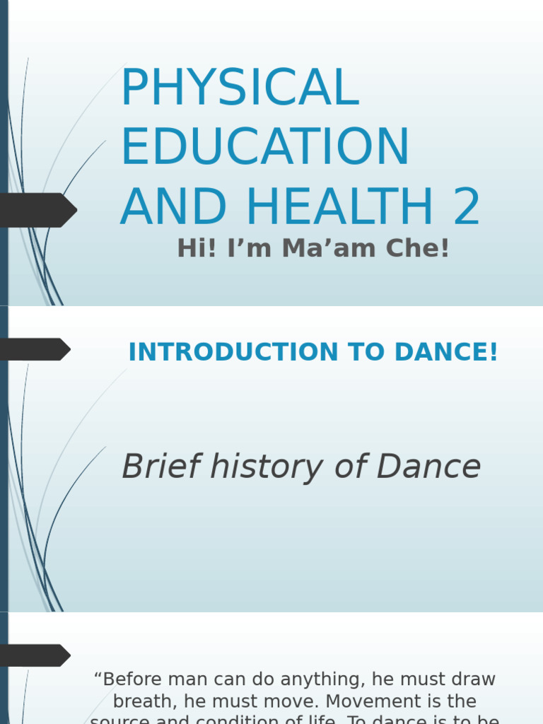 Physical Education and Health 2week1 1 | PDF | Dances | Plato
