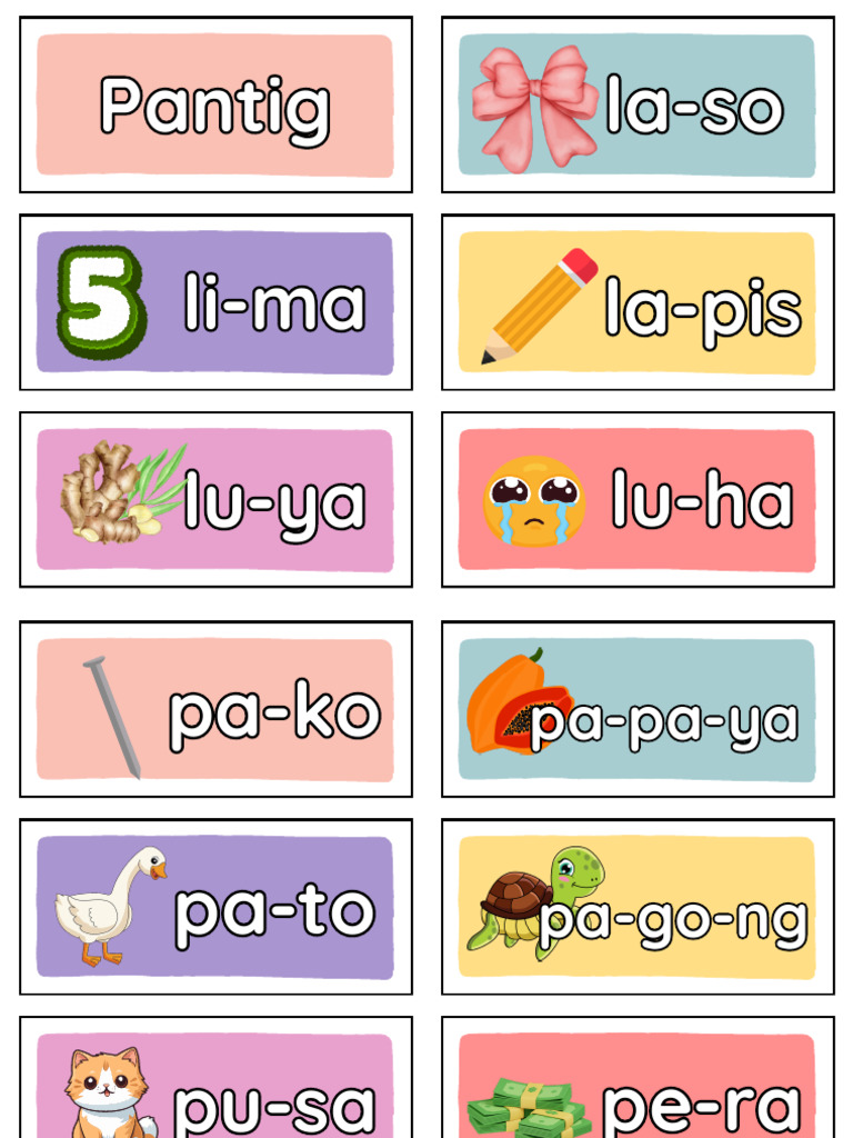 Tagalog Pantig | PDF