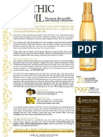 L'Oreal Professionnel - Mythic Oil Press Release May2012