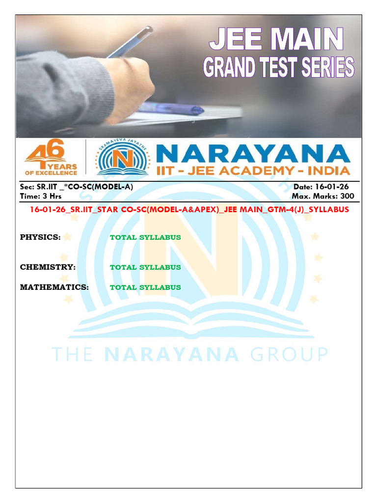 JEE Main Model A Physics Syllabus 2026 | PDF | Hydroxide | Magnetic Field