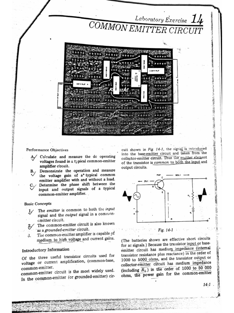 Common Emitter Amplifier | PDF