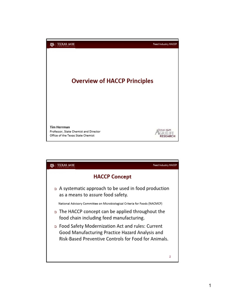 Feed Industry HACCP Guidelines | PDF | Food Safety | Verification And ...
