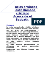 Creencias Erróneas Del Auto Llamado Cristiano