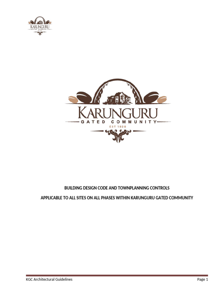 Karunguru Community Design Guidelines | PDF | Window | Roof