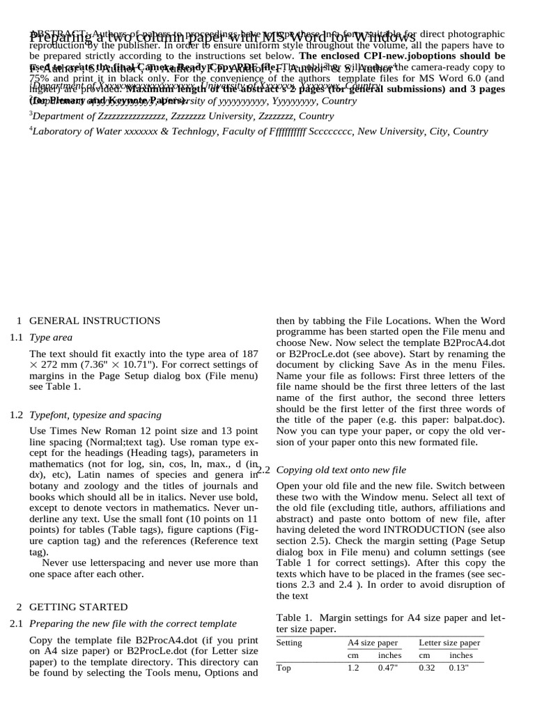 Formatting Guidelines for Academic Papers | PDF | Paragraph | Typography