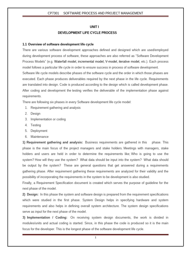 Software Development Life Cycle Overview | PDF | Software Development ...