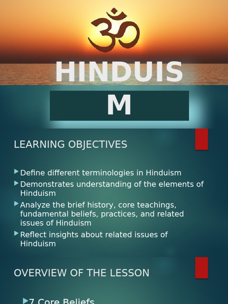Understanding Hinduism: Core Beliefs & Practices | PDF | Brahman | Vedas