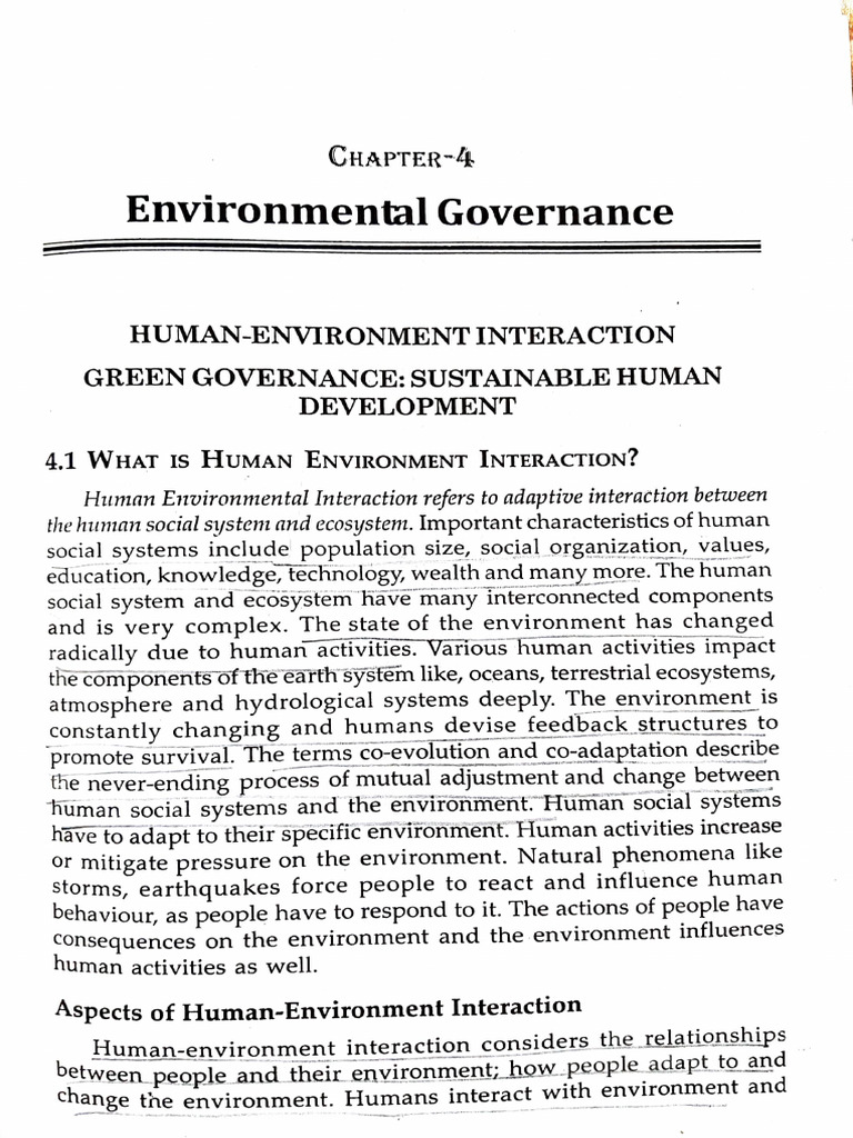 Human-Environment Interaction Insights | PDF | Sustainability | Natural ...