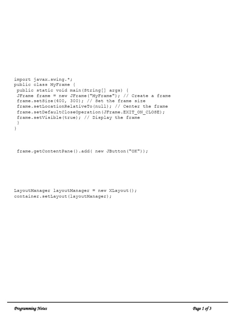 Java GUI Programming Basics | PDF | Software | Software Engineering