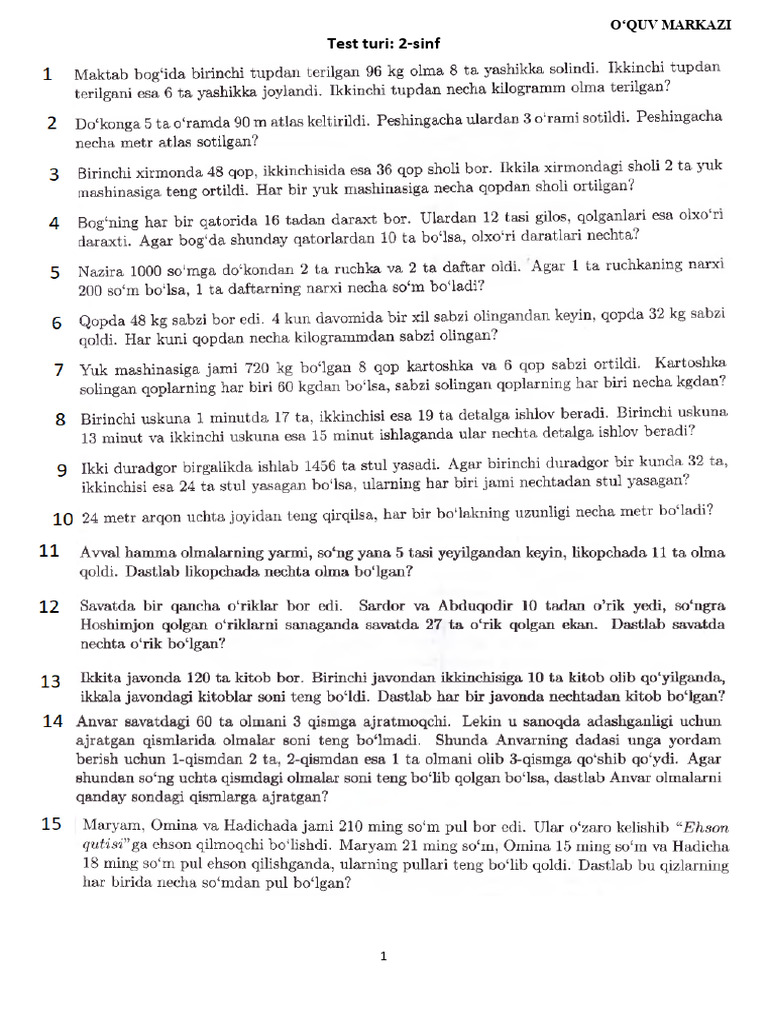 2 Sinf | PDF