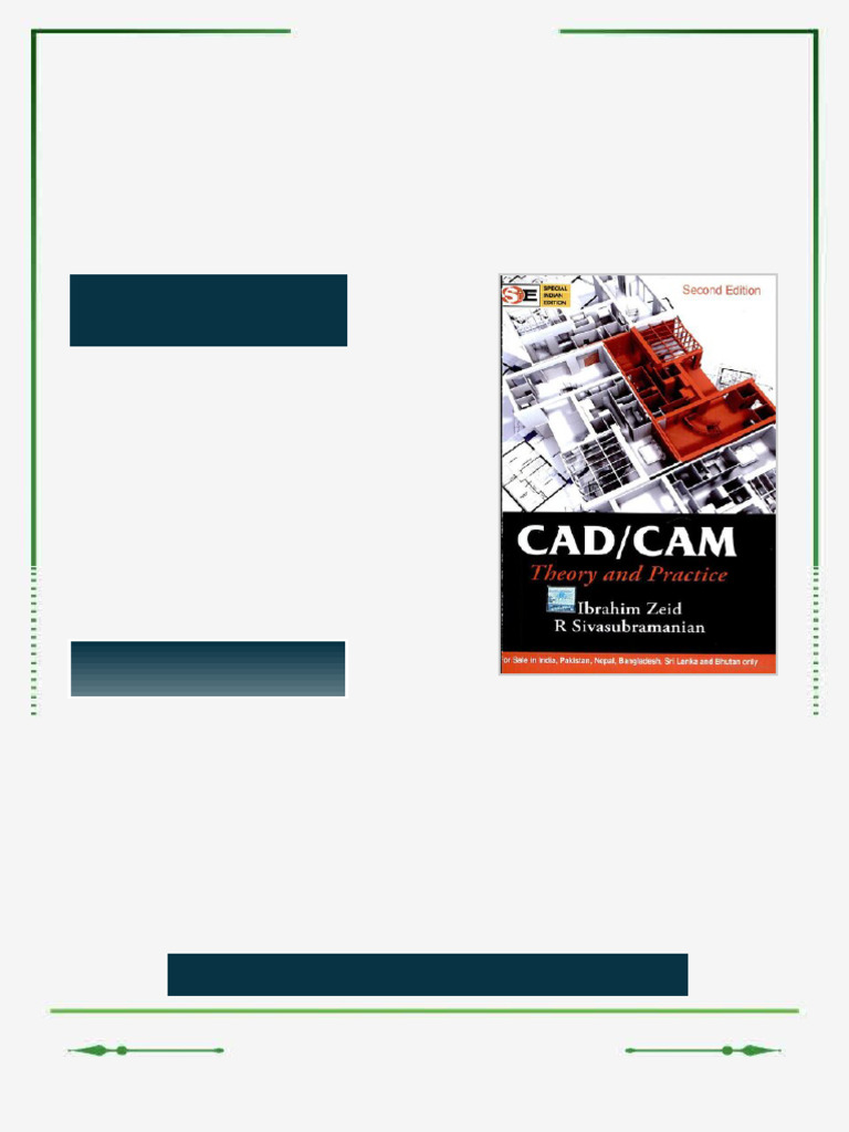 CAD CAM Theory and Practice 2nd Edition Ibrahim Zeid And R ...