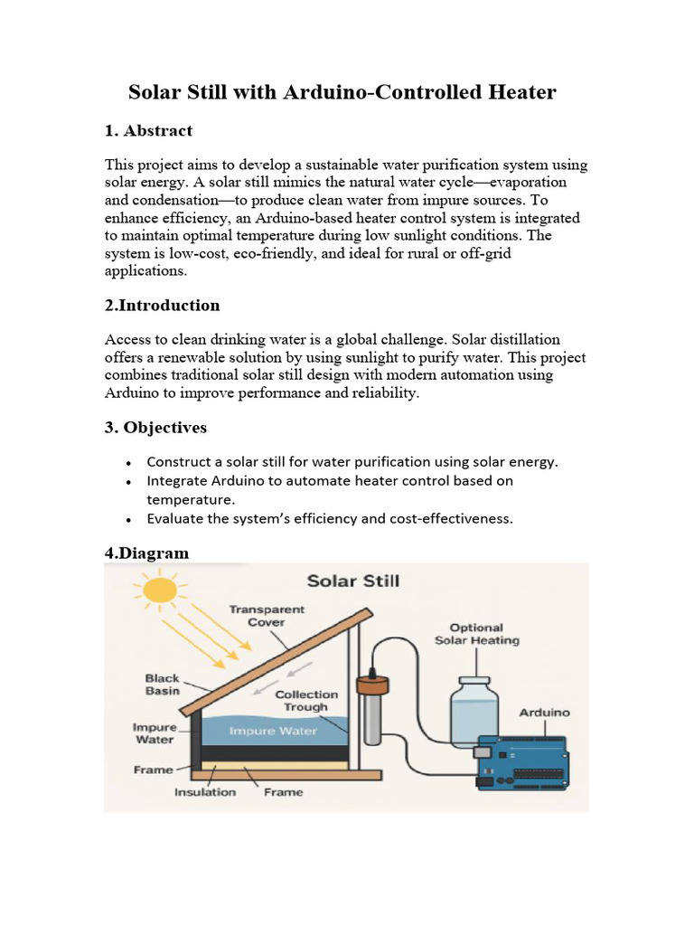 Arduino-Powered Solar Water Still | PDF | Water | Solar Energy