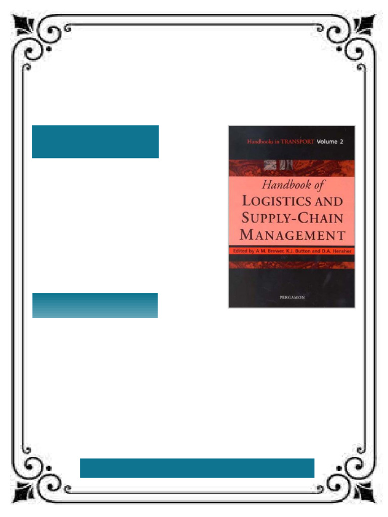 Handbook of Logistics and Supply Chain Management 1st Edition K.J ...