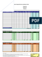 Imperial College Electrical Load Balance Sheet