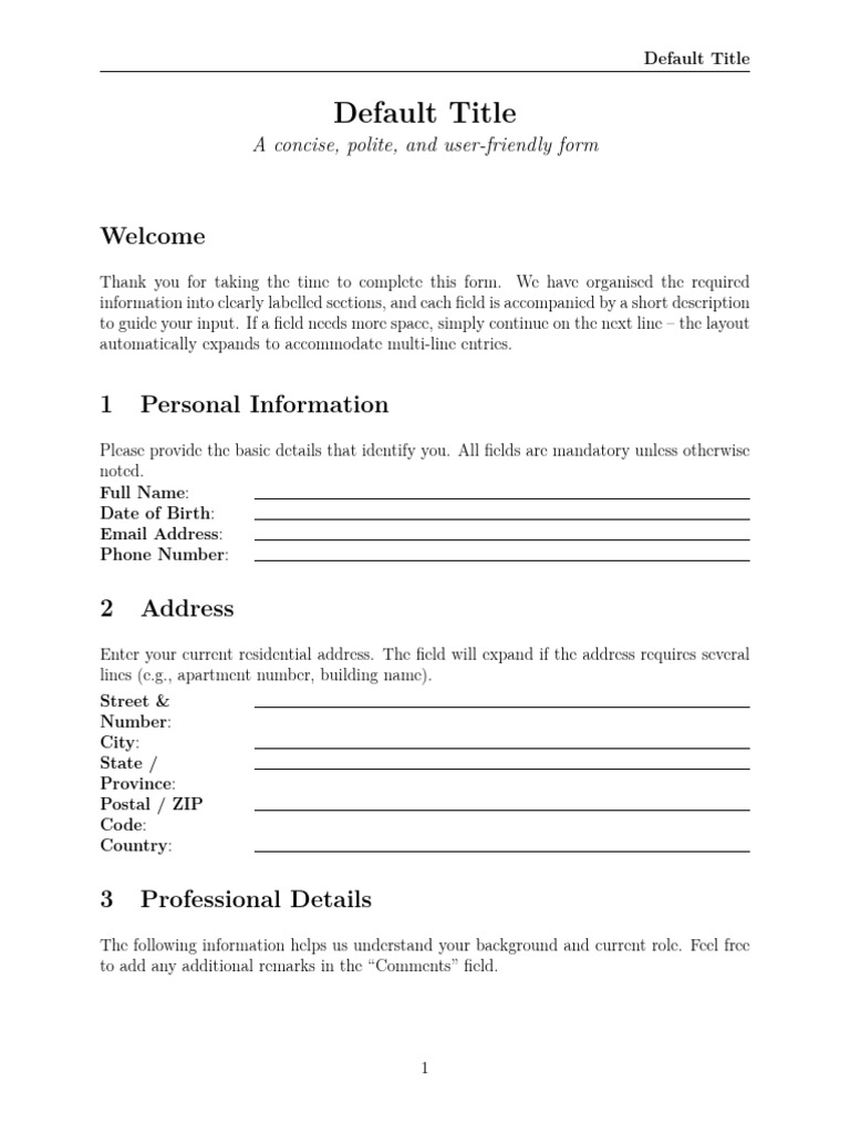 Form 1 | PDF