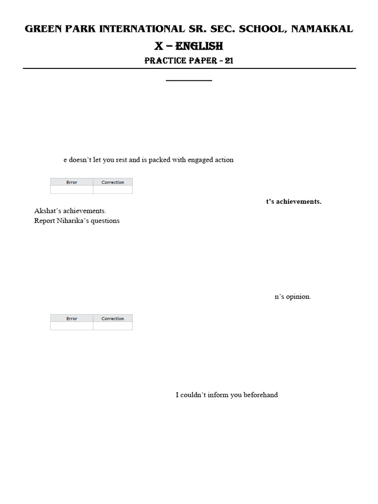 English - Practice Paper -21 | PDF | Antivirus Software