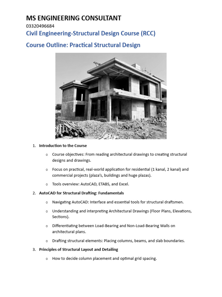 Civil Engineering Design Course | PDF | Beam (Structure) | Structural ...