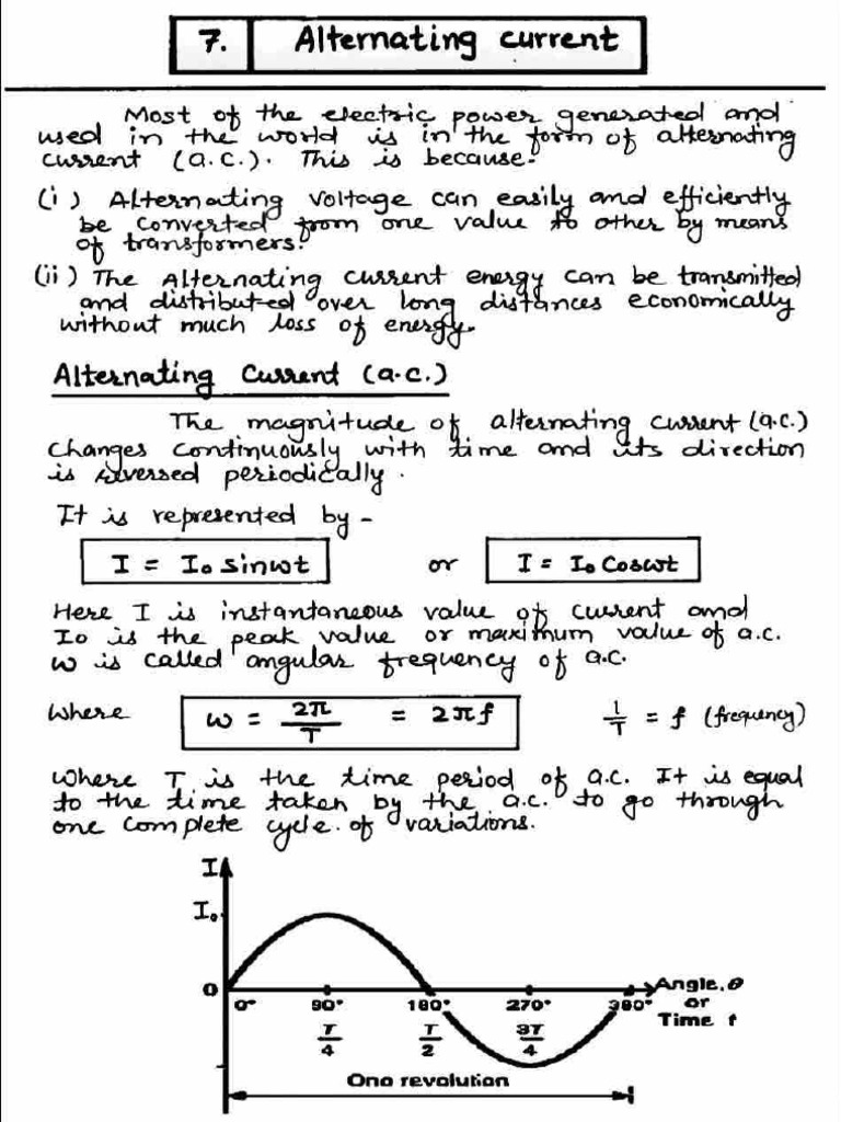 Ch-7 Alternating Current | PDF