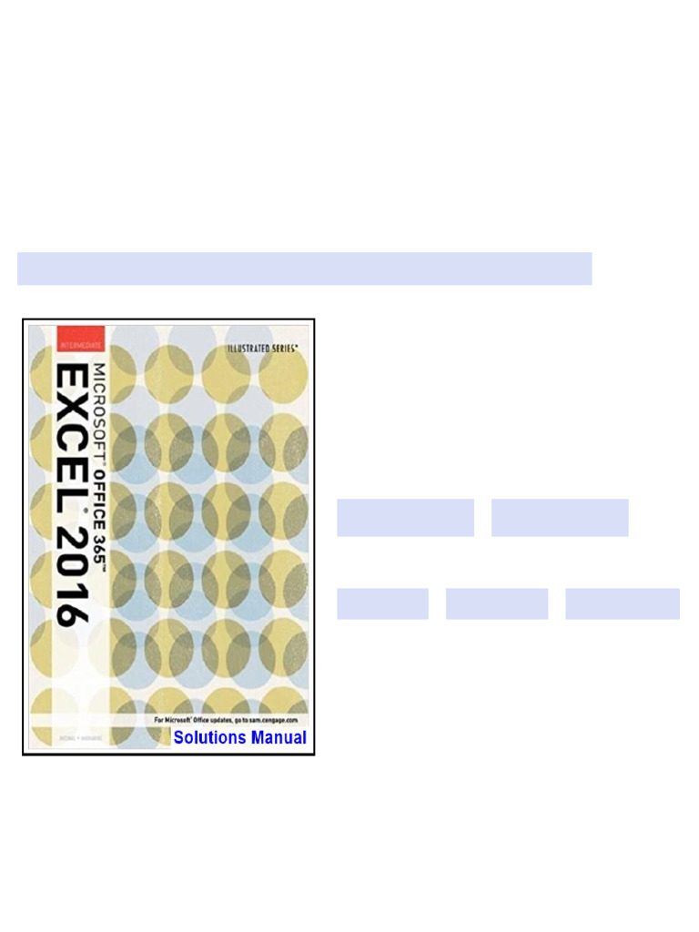 Illustrated Microsoft Office 365 and Excel 2016 Intermediate 1st ...