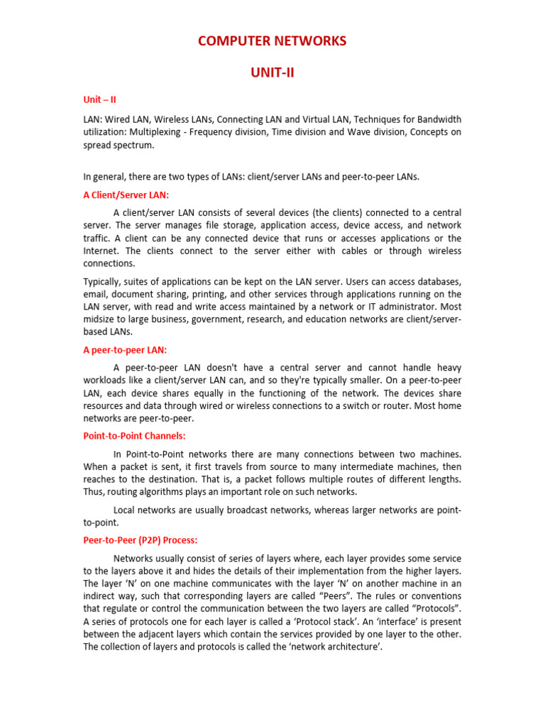 Understanding LAN Types and Technologies | PDF | Wavelength Division ...